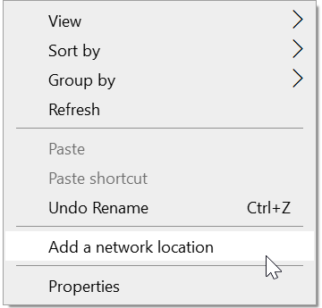 Add a network location