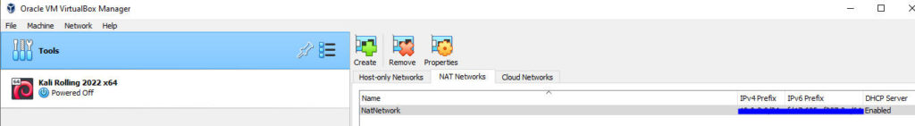 Add NAT Network